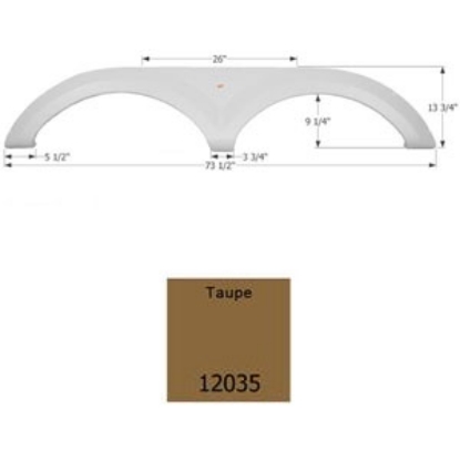 Picture of Icon  Taupe Tandem Axle Fender Skirt For Keystone Brands 12035 15-0483                                                       