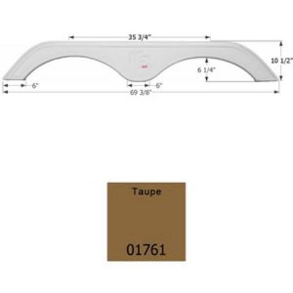 Picture of Icon  Taupe Tandem Axle Fender Skirt For KZ Brands 01761 15-0586                                                             