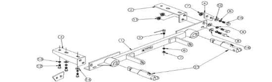 Picture of Blue Ox BX1113 Baseplate Fits 1993-1995 Jeep Grand Cherokee