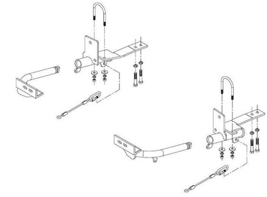 Picture of Roadmaster 521876-1 Base Plate Tow Bar Mount Bracket Kit For Mini Cooper